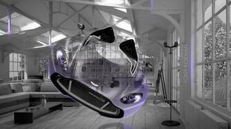 Aston Martin Cc100 Fantasy Crystal Home Fly Car Violet Neon HD