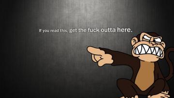 Evil Monkey Get Lost Wallpaper Wallpaperesque