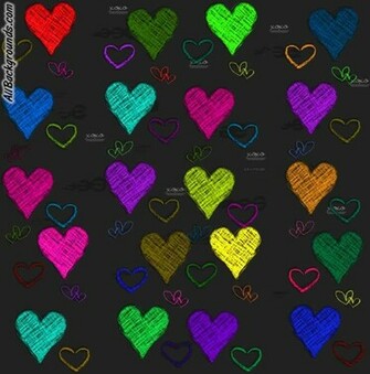 Flashing Colorful Hearts Background Myspace