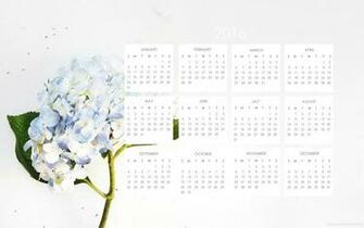 Happy Calendar Blue Hydrangea Desktop Wallpaper
