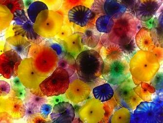 Hand Blown Glass Flowers Art