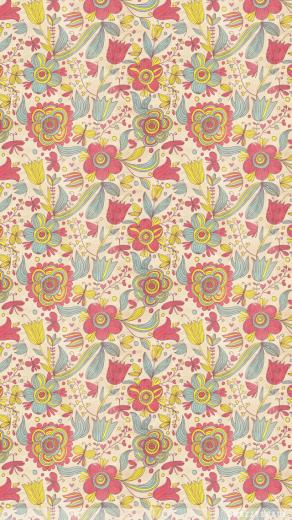 Wallpaper Installing This Retro Flowers iPhone Is Very Easy