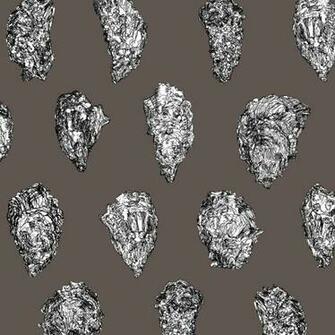Oysters Wallpaper Black And White On Red Smooth Paper