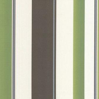 Green Brown Cream Striped Wallpaper