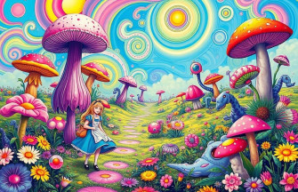 Trippy Alice In Wonderland Wallpaper