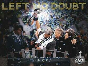 Man Topic Left No Doubt Super Bowl Champions Wallpaper