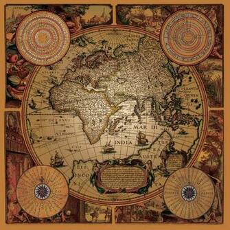 Displaying Image For Old World Map Wallpaper Border