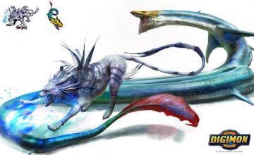 Digimon Garurumon Vs Seadramon By Lindseywart