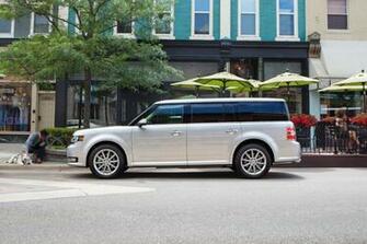Ford Flex Suv Side Park On Road In City HD Wallpaper