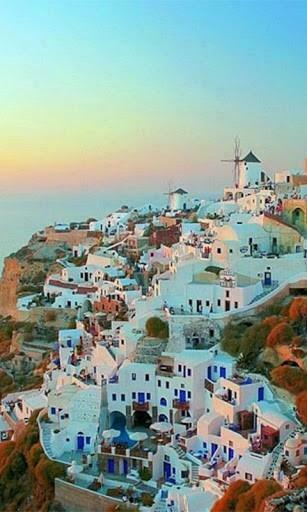 Bigger Santorini HD Wallpaper For Android Screenshot