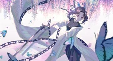 Anime Demon Slayer Kimetsu No Yaiba Butterfly Girl Shinobu