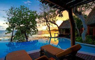 Beautiful Sunset Over Fiji Island Widescreen Wallpaper Wide