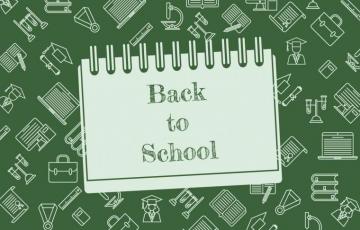 Back To School Iconic Education Stationery Background Design