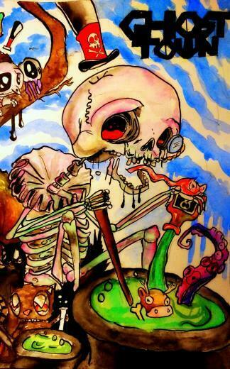 Ghost Town Band Album Art By Sarahjuddart
