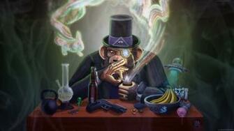 Monocle Handgun Cartoons HD Background Image