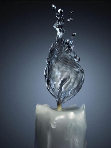 Abstract Frozen Candle HD Wallpaper For Desktop