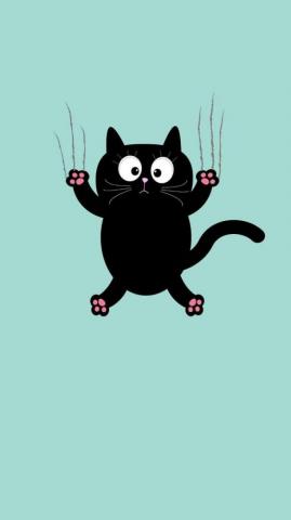 Cartoon Black Cat Wallpaper iPhone Teahub Io