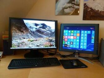 Two Monitors Displaying The Concept Has I Actually