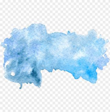 Clip Art Use Blue Paper Watercolor Painting Transprent
