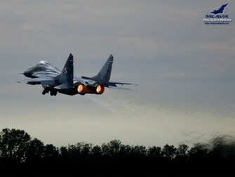 Polish Mig Fulcrum Air Force A Take Off At