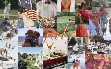 July Moodboard Desktop iPhone Wallpaper