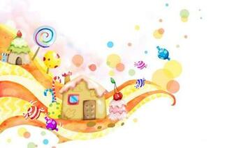 Wallpaper Fantasy Home Candy Sweet Lollipops Twirl Baby