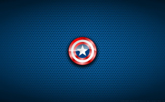 Captain America Shield On Blue Wallpaper