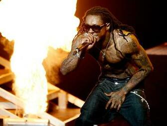 On Stage Fire Lil Wayne Desktop Wallpaper Screensaver Background HD