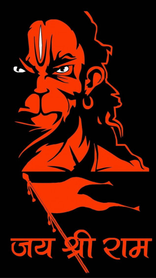 Jai Shree Ram HD Angry Hanuman Wallpaper