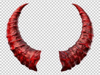 Devil Demon Horns Isolated On Transparent Background Wallpaper