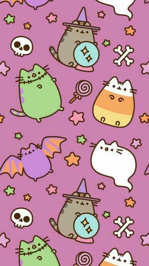 Pusheen My Name Is Mya Anabella Halloween Wallpaper