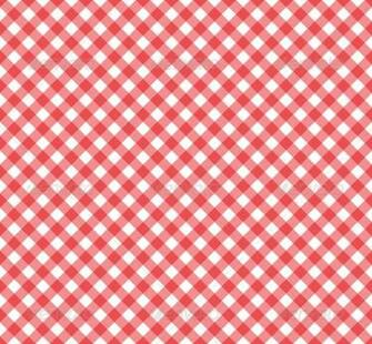 Gingham Pattern In Red And White Background Decorative
