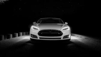 White Tesla Front HD Wallpaper Wallpaperfx