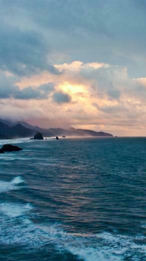 Oregon Coast Sunset iPhone Background HD