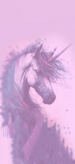 Unicorn Art White Wallpaper Aesthetic iPhone