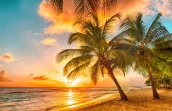 Beautiful Sunset Over The Sea Wall Mural Murals Your Way