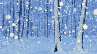 Snowy Trees Wallpaper Artistic