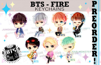 Keychains Bts Fire By Natx Chan