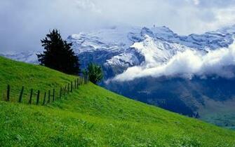 Green Over Clouds Desktop Pc And Mac Wallpaper