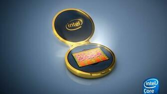 Intel Cpu Processor Gold Gray Light Wallpaper Background 4k