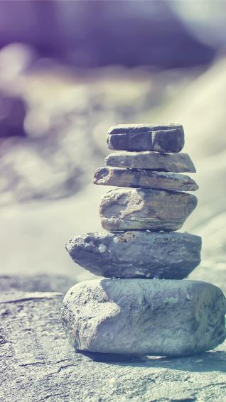 Superimposed Stone iPhone Wallpaper