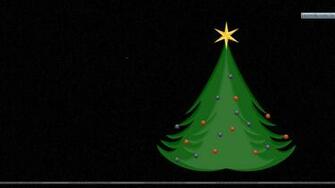 Christmas Tree With Black Background Wallpaper