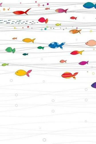 HD Colorful Cartoon Fish iPhone Wallpaper Background