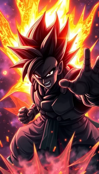 Black Goku Mobile Wallpaper