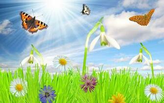 Happy Spring Wallpaper Stock Photos