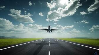 Wallpaper Airplane Take Off On A Sunny Day X HDtv 1080p