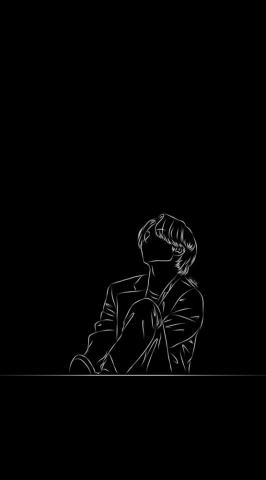 Black Wallpaper Line Art Image And
