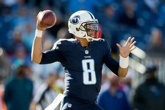 Quarterback Marcus Mariota Of The Tennessee Titans Passes During A