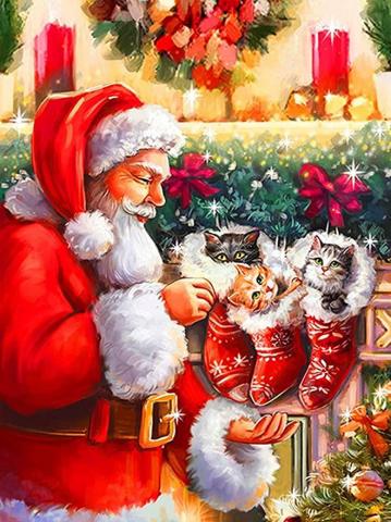 Amazon Diy 5d Diamond Painting Santa Claus By Number Kits