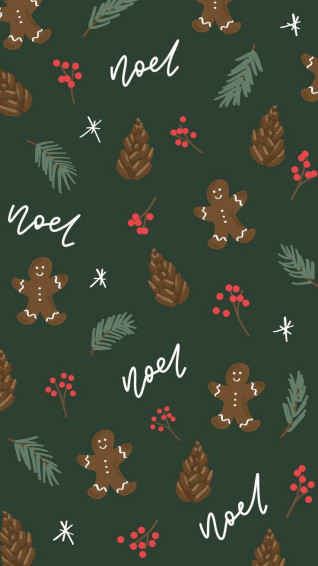 Christmas Gingerbread Phone Wallpaper In iPhone